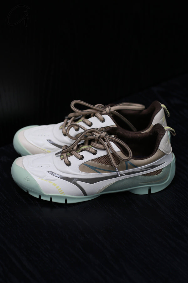untitlab lace-up racing sneaker series UTB-UN031103-MH wood gray PU8